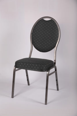 Bankettstuhl Stuhl gepolstert schwarz