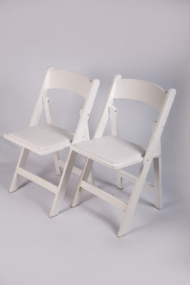 Hochzeitsstühle Stühle weiß Holz Polster gepolstert