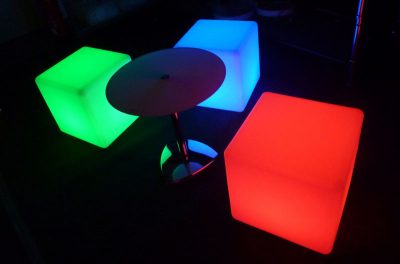 LED-Cube Sitz farbig