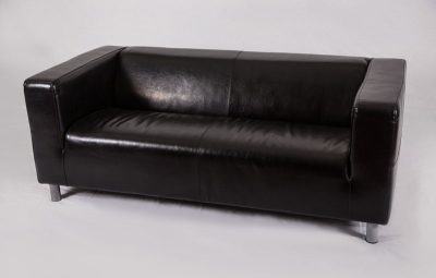 Sofa Kunstleder schwarz